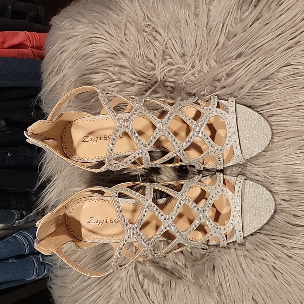 Silvee studded heels